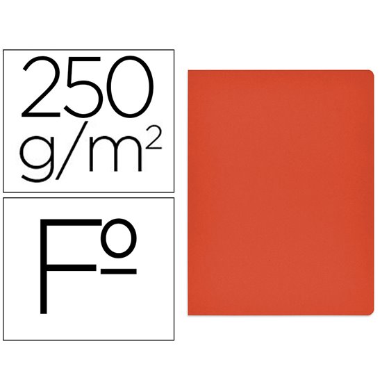 Subcarpeta Cartulina Gio Simple Intenso Folio Rojo 250G/M2
