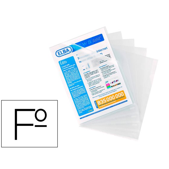 Carpeta Dossier Uñero Elba Standard Folio Plastico 140 Mc Piel Naranja Caja De 100 Unidades