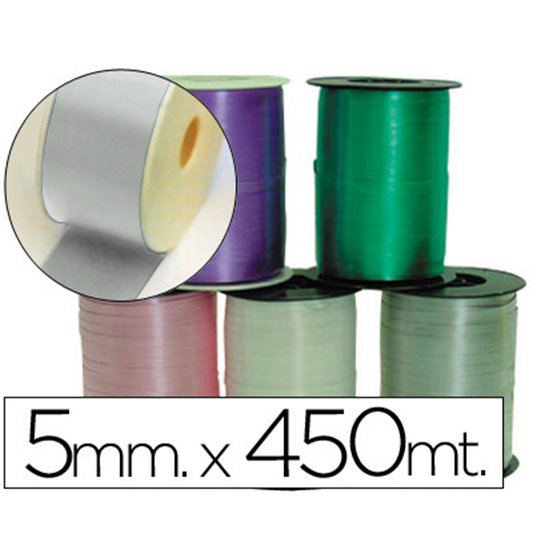 Cinta Fantasia 500 Mt X 5 Mm Plata