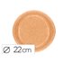 Plato Carton Biodegradable Marron 22 Cm Paquete De 100 Unidades