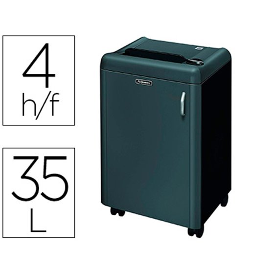 Destructora De Documentos Fellowes 1050Hs Capacidad De Corte 4 Hojas Seguridad P7 Papelera 35 L