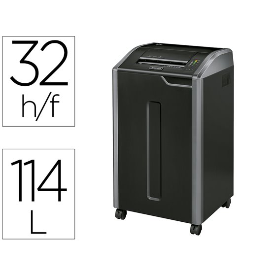 Destructora De Documentos Fellowes 425Ci Capacidad De Corte 32H Seguridad P4 Clips Grapas Tarjetas Y Cd 114L