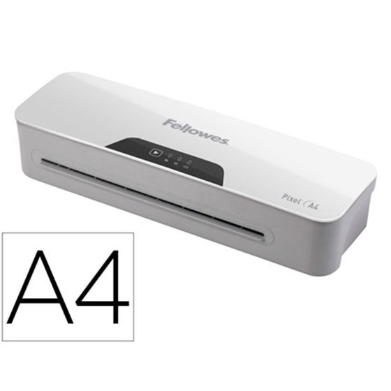 Plastificadora Fellowes Pixel Din A4 2 Rodillos Sistema Antiatasco Apagado Automatico Hasta 125 Mc