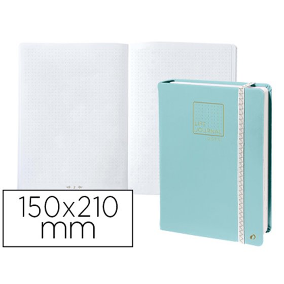 Libreta Quo Vadis Life Journal Infinite Dots Puntos 15X21 Cm 224 Hojas Tapa Similpiel Verde
