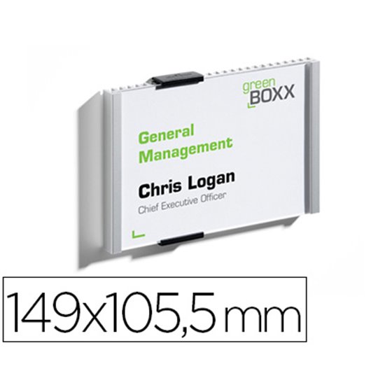 Identificador Portanombre Durable Aluminio Placa Acrilica Antirreflectante Para Puertas 149X105,5 Mm