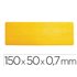 Simbolo Adhesivo Durable Pvc Forma De Linea Para Delimitacion Suelo Amarillo 150X50X0,7 Mm Pack De 10