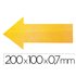 Simbolo Adhesivo Durable Pvc Forma De Flecha Para Delimitacion Suelo Amarillo 200X100X0,7 Mm Pack De 10