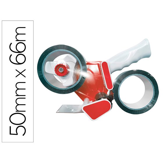 Portarrollo Q-Connect Para Embalaje Para Cintas De 66Mt X 50Mm Incluye 2 Rollos Cinta Marron