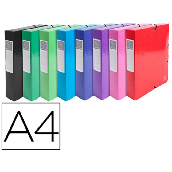 Carpeta De Proyecto Exacompta Iderama Carton Lustrado Plastificado Din A4 Lomo 60 Mm Colores Surtidos