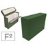 Caja Transferencia Mariola Folio Doble Carton Forrado Geltex Lomo 20 Cm Color Verde