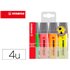 Rotulador Stabilo Boss Fluorescente 70 Estuche De 4 Unidades Colores Surtidos