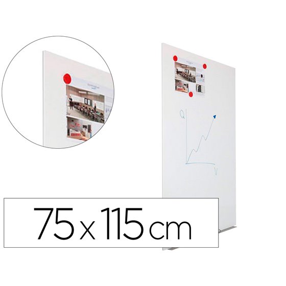 Pizarra Blanca Rocada Rd-6420R Skin Modular Sin Marco Superficie Lacada Magnetica 75X115 Cm