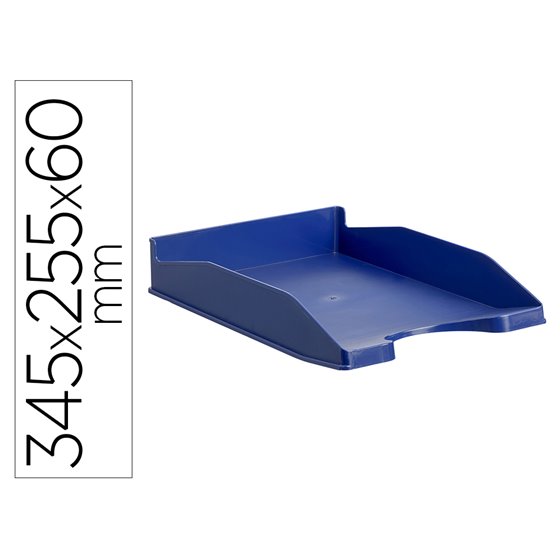 Bandeja Sobremesa Archivo 2000 Antimicrobiana Sanitized Plastico Azul Apilable 3 Posiciones Para Formatos Din