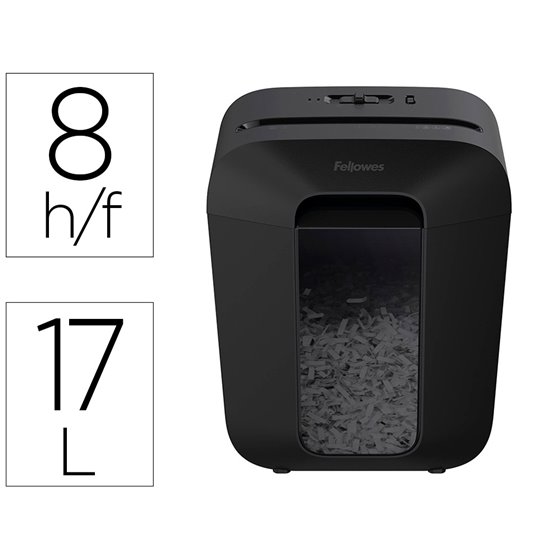 Destructora De Documentos Fellowes Lx-45 Capacidad De Corte 8 Hojas P4 Destruye Grapas Clips Y Tarjetas