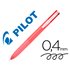 Boligrafo Pilot Super Grip G 4 Colores Retractil Sujecion De Caucho Tinta Base De Aceite Cuerpo Color Rosa