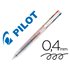 Boligrafo Pilot Super Grip G 4 Colores Retractil Sujecion De Caucho Tinta Base De Aceite Cuerpo Transparente