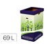 Contenedor Papelera Reciclaje Fellowes Carton Doble 100% Reciclado Montaje Manual Entrada Superior 69 Litros