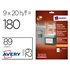 Etiqueta Adhesiva Avery Removible Para Impresora Laser Inyeccion Tinta Fotocopiadora Blanca 62X89 Mm