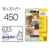 Etiqueta Adhesiva Avery Kraft Efecto Carton Ovalada 63,5X42,3 Mm Removible Para Laser Ink-Jet