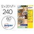 Etiqueta Adhesiva Avery Kraft Efecto Carton Redonda 60 Mm Removible Para Laser Ink-Jet