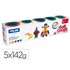 Pasta Milan Para Modelar Soft Dough Glitter Caja De 5 Botes Colores Surtidos 142 G