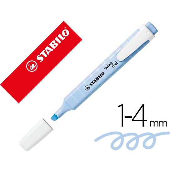 Rotulador Stabilo Fluorescente Swing Cool Pastel Azul Nublado