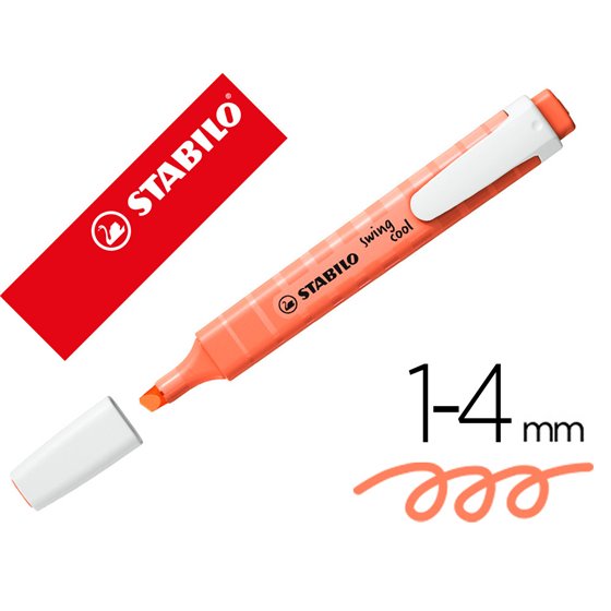 Rotulador Stabilo Fluorescente Swing Cool Pastel Coral Meloso