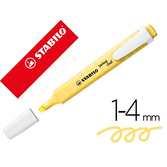 Rotulador Stabilo Fluorescente Swing Cool Pastel Amarillo Cremoso