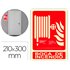 Pictograma Archivo 2000 Boca De Incendio Pvc Rojo Luminiscente 210X300 Mm