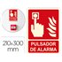 Pictograma Archivo 2000 Pulsador De Alarma Pvc Rojo Luminiscente 210X300 Mm