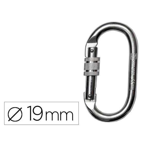 Mosqueton Faru Acero Galvanizado Virola 19 Mm Resistencia 25 Kn