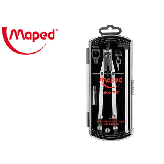 Compas Maped Tecnico Con Bigotera Con Alargador 5 Piezas