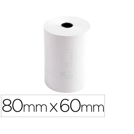 Rollo Sumadora Exacompta Termico 80 Mm X 60 Mm 48 G/M2