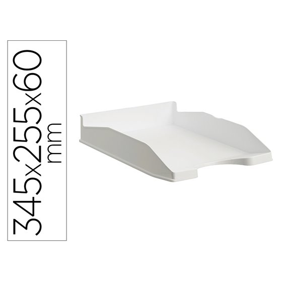 Bandeja Sobremesa Archivo 2000 Ecogreen Plastico 100% Reciclado Apilable Formatos Din A4 Y Folio Color Blanco