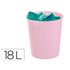Papelera Plastico Archivo 2000 Ecogreen 100% Reciclada 18 Litros Color Rosa Pastel