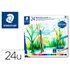Lapices De Colores Staedtler Acuarelables Caja Metal De 24 Unidades Colores Surtidos