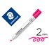 Rotulador Staedtler Lumocolor 351 Para Pizarra Blanca Punta Redonda 2 Mm Recargable Color Rosa