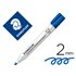 Rotulador Staedtler Lumocolor 351 Para Pizarra Blanca Punta Redonda 2 Mm Recargable Color Azul