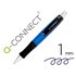Boligrafo Q-Connect Premium Retractil Con Sujecion De Caucho Color Azul Punta 1 Mm