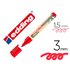 Rotulador Edding 28 Para Pizarra Blanca Ecoline 90% Reciclado Color Rojo Punta Redonda 1,5-3 Mm Recargable
