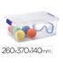 Contenedor Plastico Plasticforte 9 Litros N 29 Transparente Con Tapa 260X370X140 Mm