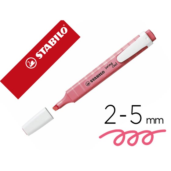 Rotulador Stabilo Fluorescente Swing Cool Pastel Color Rosa Cerezo En Flor
