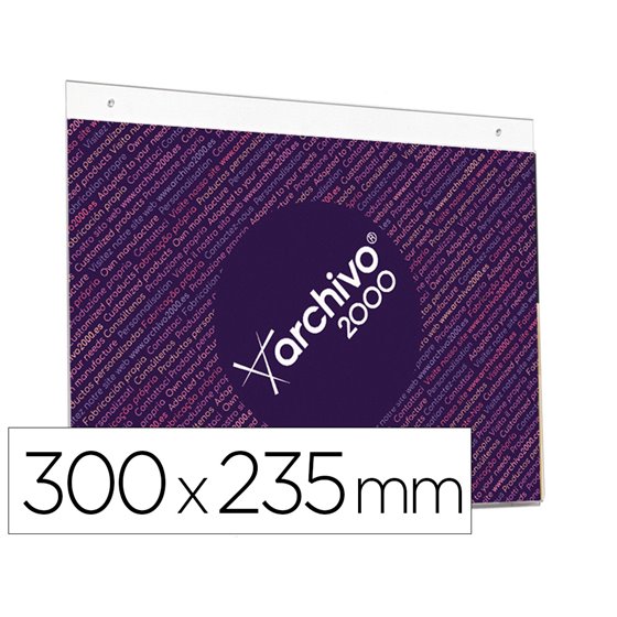 Expositor Mural Archivo 2000 Con Taladros Ultra Transparente Din A4 Horizontal 300X235 Mm