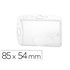 Identificador Durable Rigido Con Pinza 1 Tarjeta Pack De 10Identificacion/Pase Seguridad Color Transparente 85X54 Mm