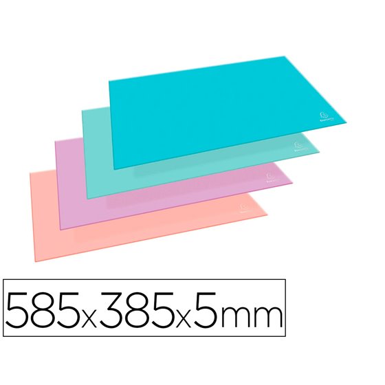 Vade De Sobremesa Exacompta Aquarel Carton Forrado Colores Pastel Surtidos 585X385X5 Mm