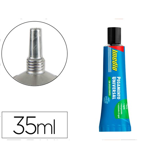 Pegamento Imedio Universal Sin Disolventes Transparente Banda Azul 35 Ml