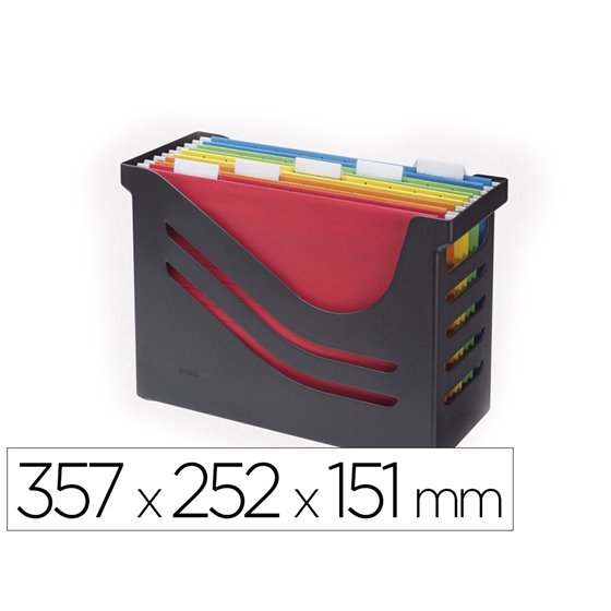 Soporte Para Carpetas Colgantes Tarifold Plastico 100% Reciclado Color Negro 357 X 252 X 151 Mm