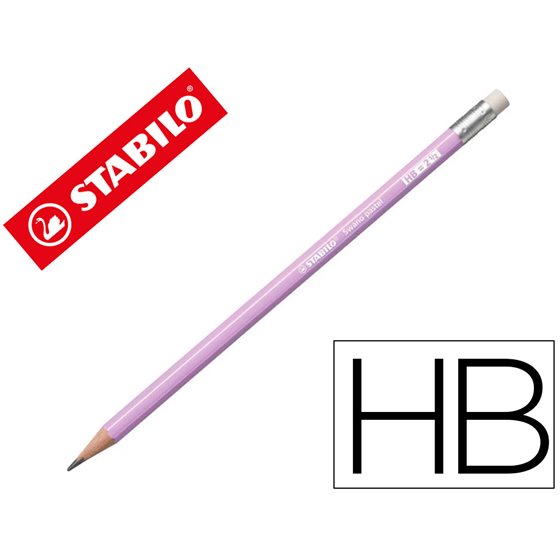 Lapices De Grafito Con Goma Stabilo Swano Mina 2,2 Mm Dureza Hb Lila Pastel