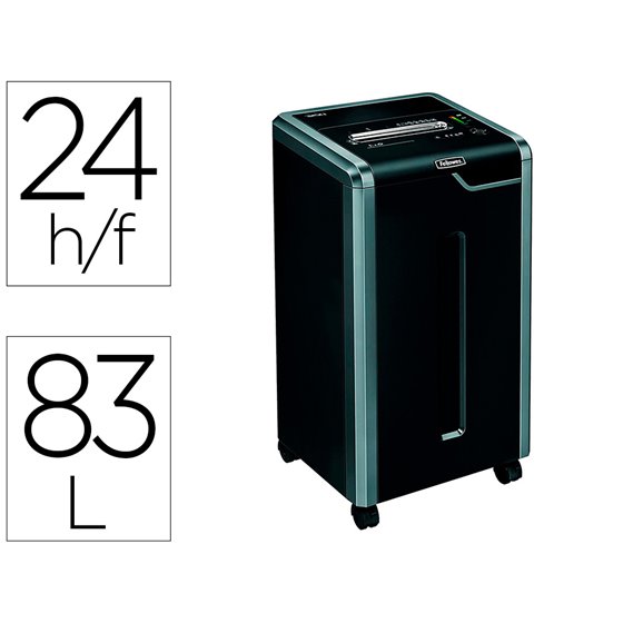 Destructora De Documentos Fellowes 325Ci Capacidad De Corte 24 H En Particulas Destruye Grapas Clips