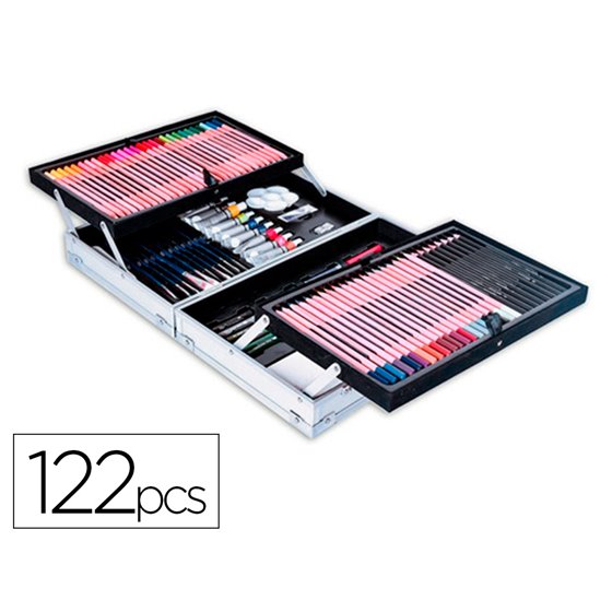 Maletin De Pinturas Daler Rowney Metalico 122 Piezas 347X94X240 Mm